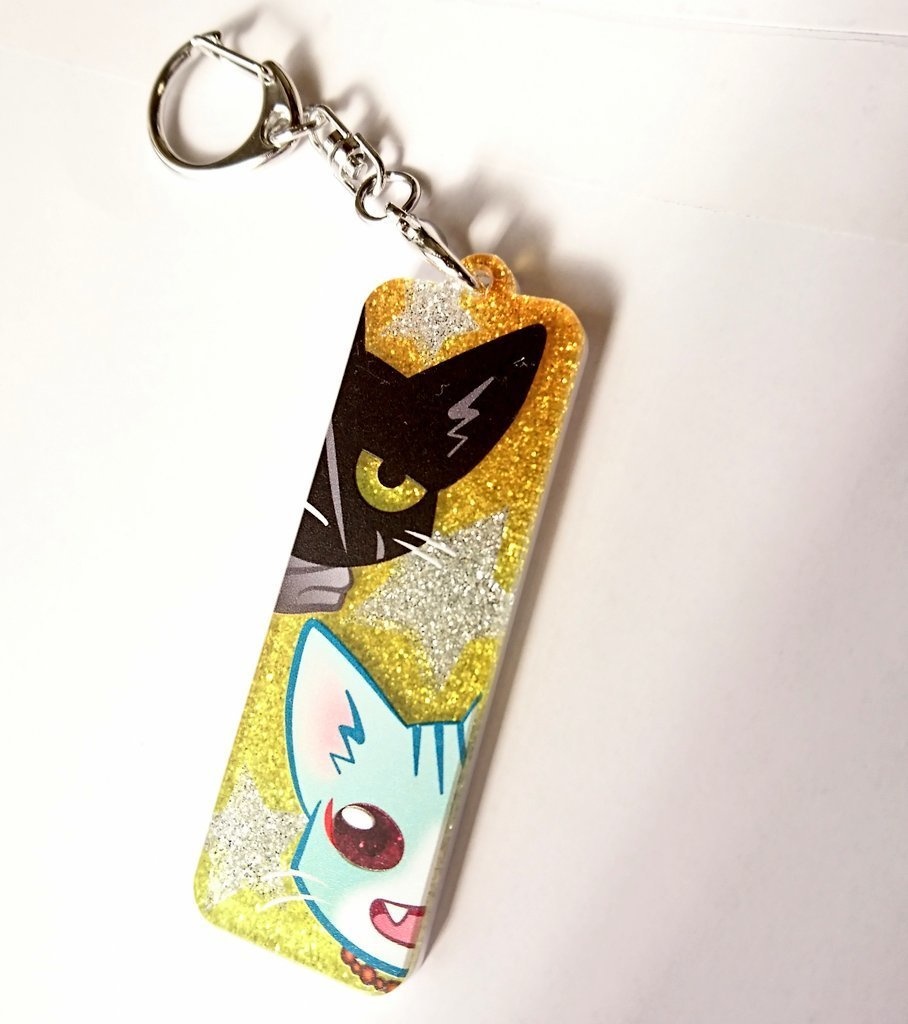 キラキラニャンたぬぶしアクキー【再版】