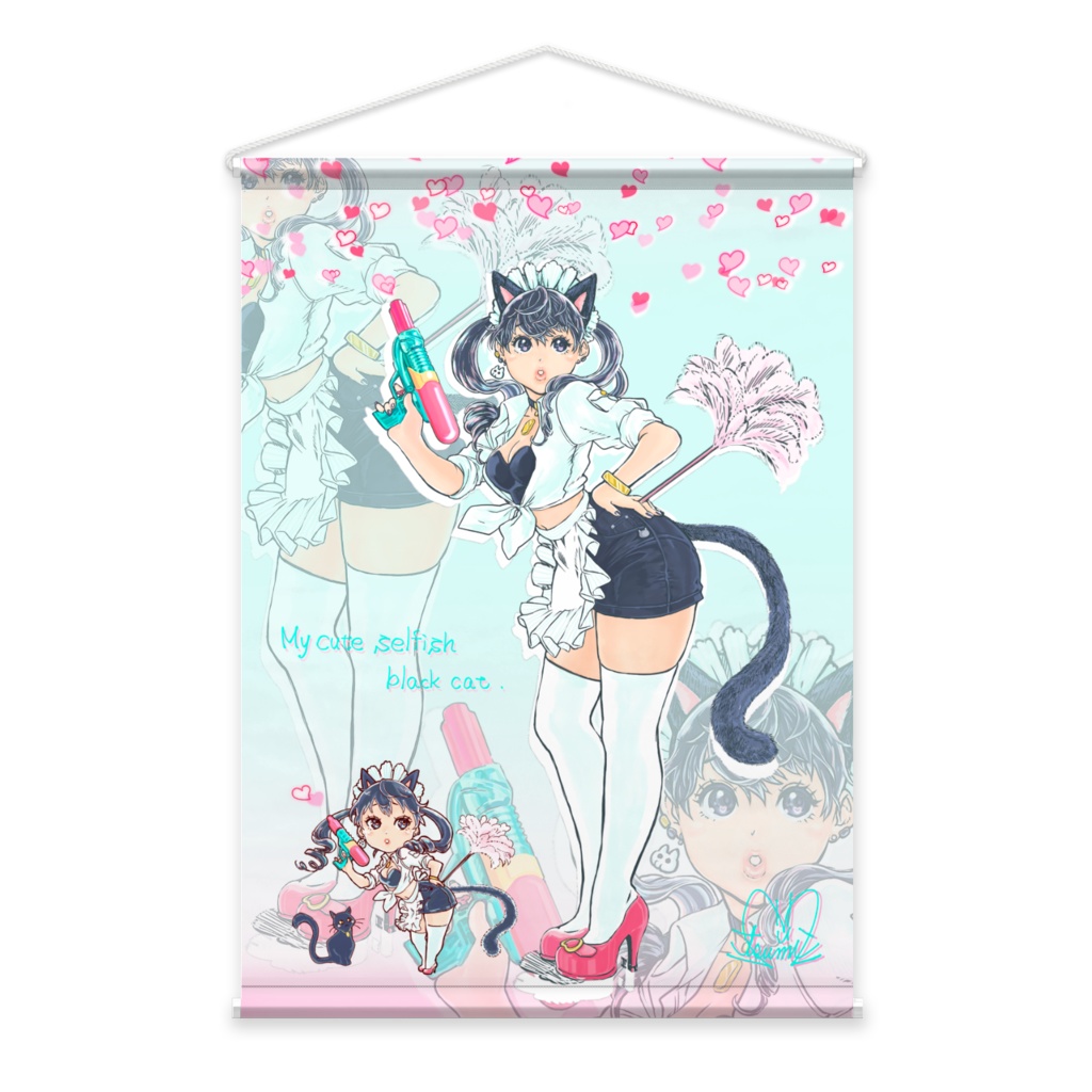 My cute selfish black cat 🐈⬛🎀 〜 Alice & Black 〜 タペストリー