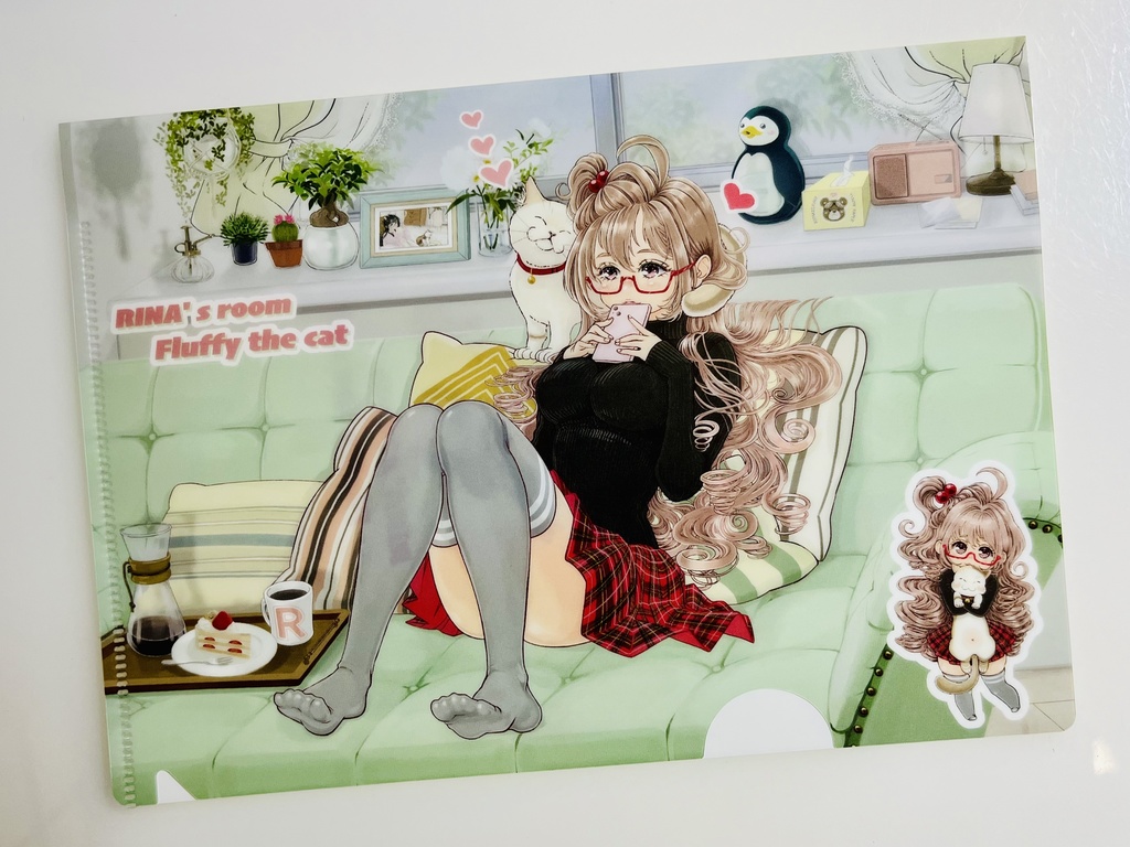 クリアファイル　モフりたい 〜RINA’s room Fluffy the cat〜