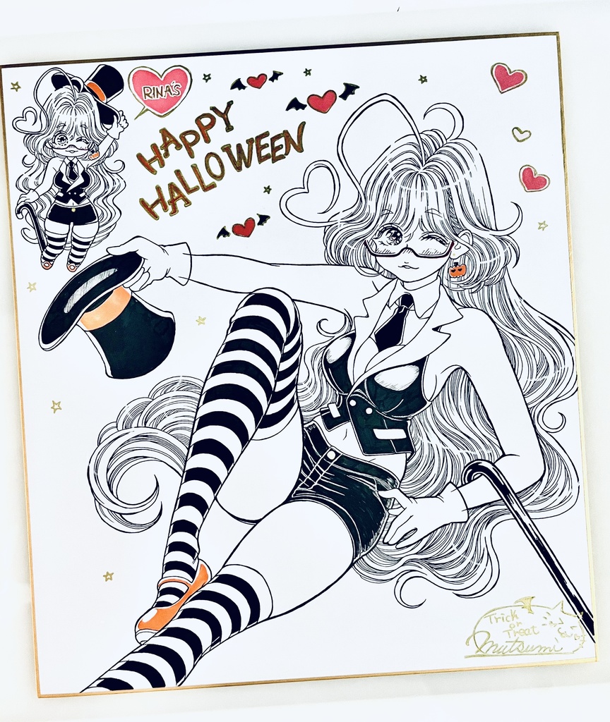 直筆色紙『RINA’S HAPPY HALLOWEEN 👓🎃 』
