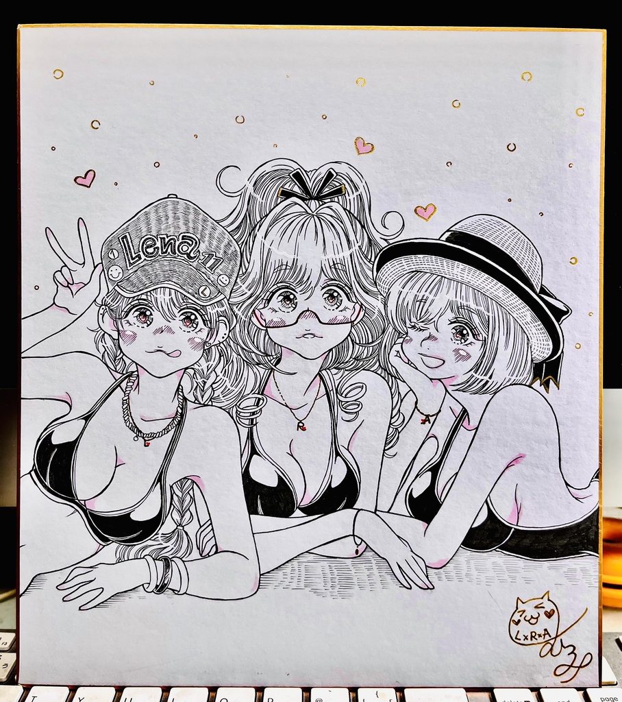 直筆色紙 『L✖️R✖️A』