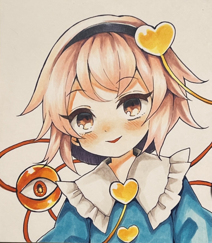 【東方】古明地さとり【色紙イラスト】