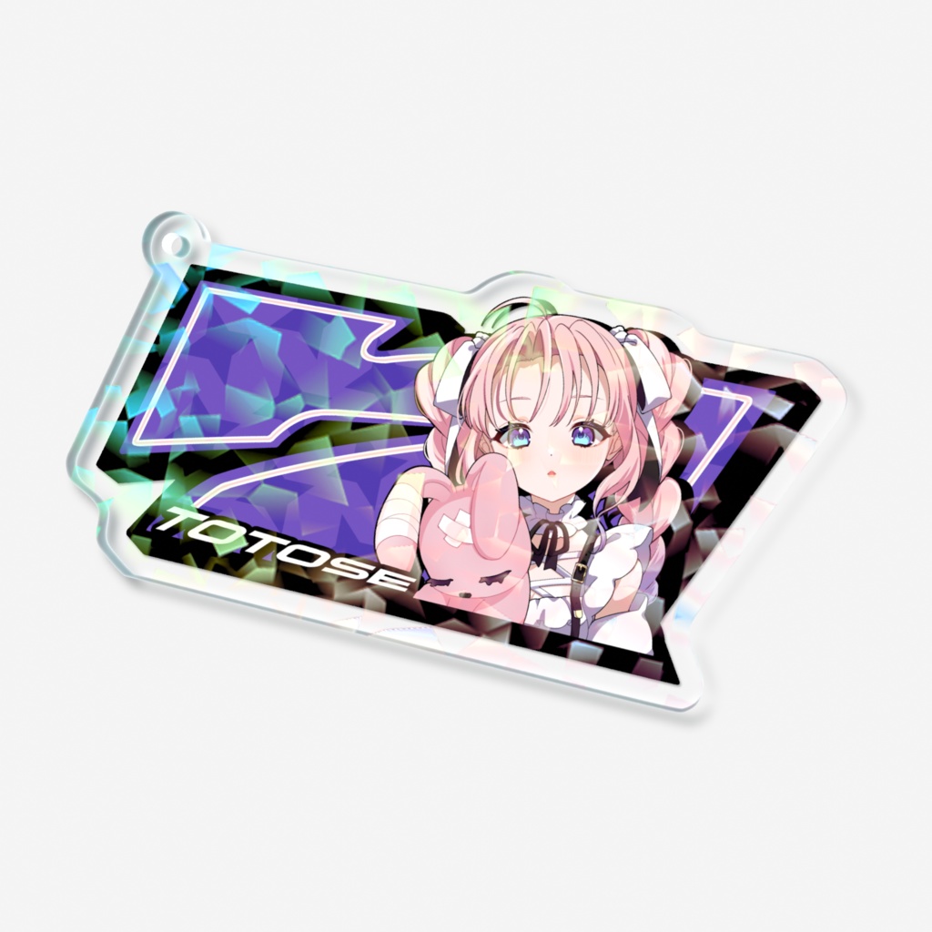 ホログラムアクリルキーホルダー『兎々世紫7図柄』