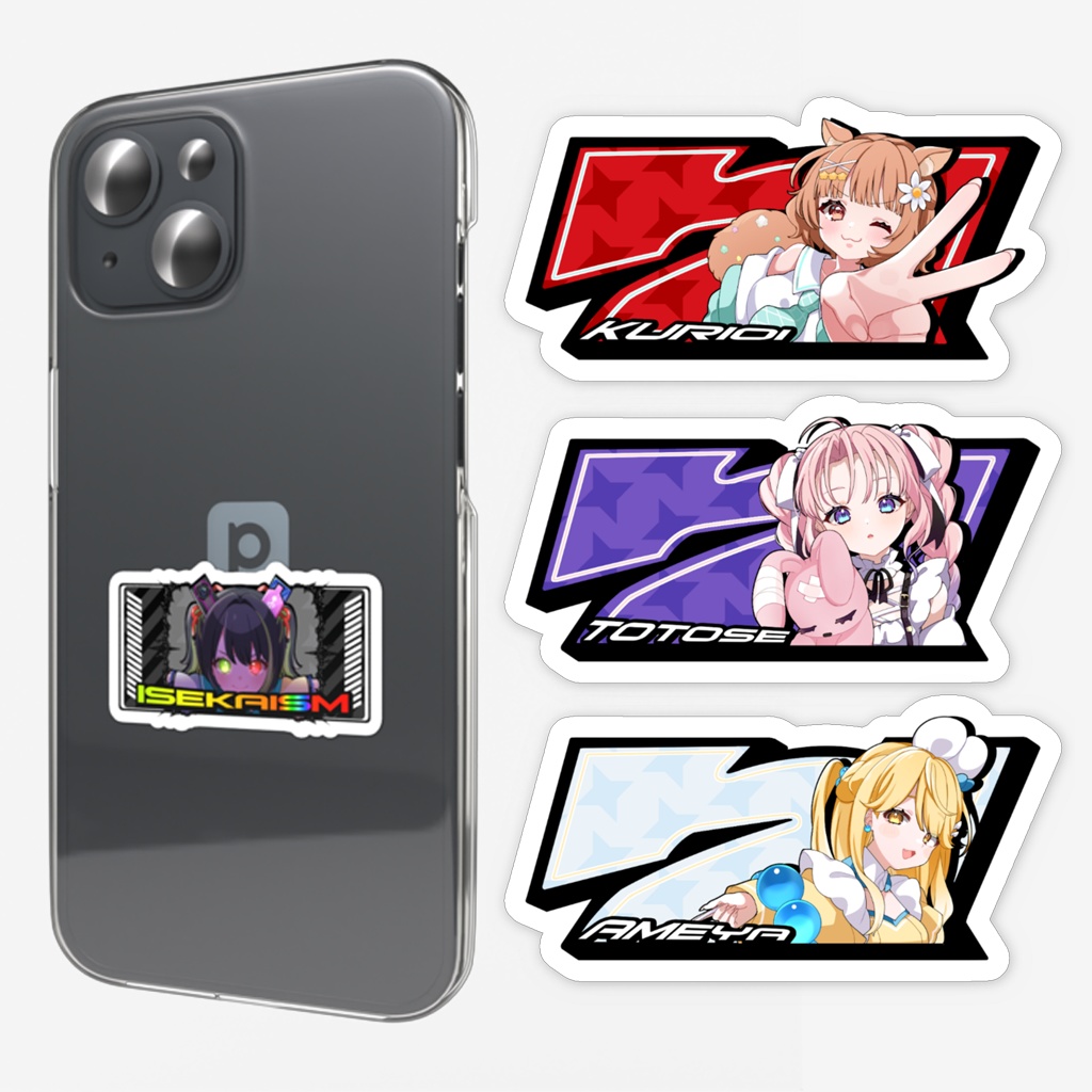 スロット図柄風 スマホステッカー (各メンバー4種)