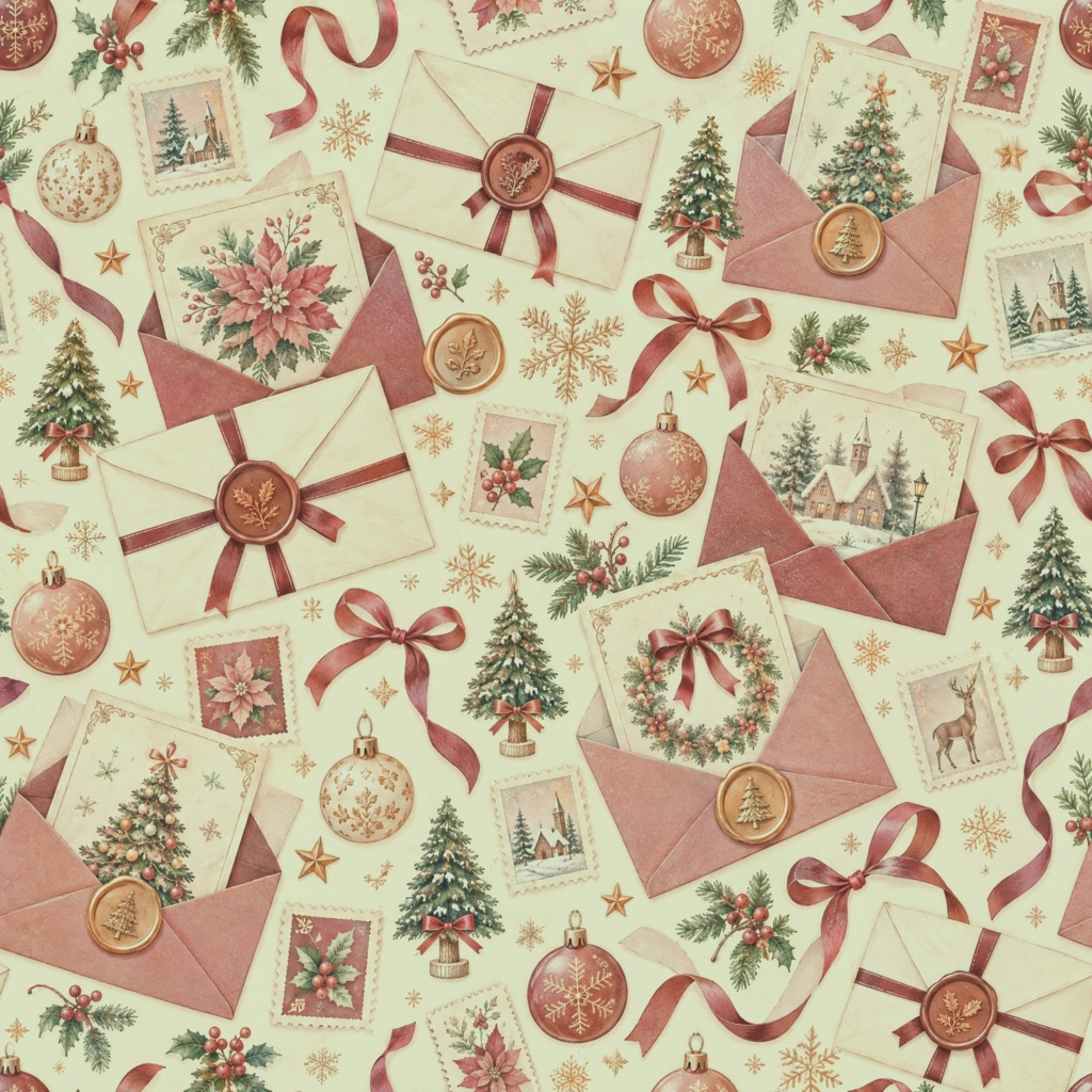 【商用利用OK】クリスマスカード デジタルペーパー5色セット / 2000×2000px PNG