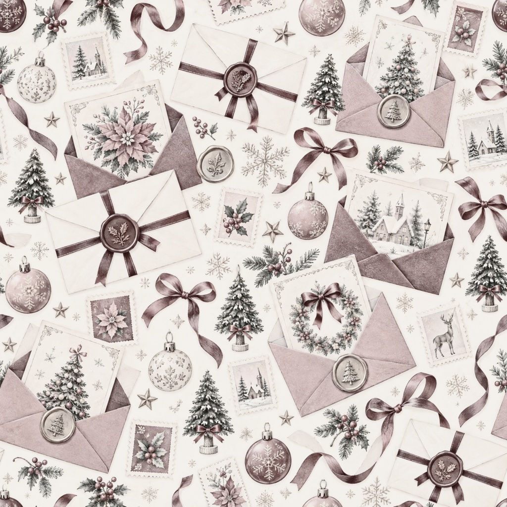 【商用利用OK】クリスマスカード デジタルペーパー5色セット / 2000×2000px PNG