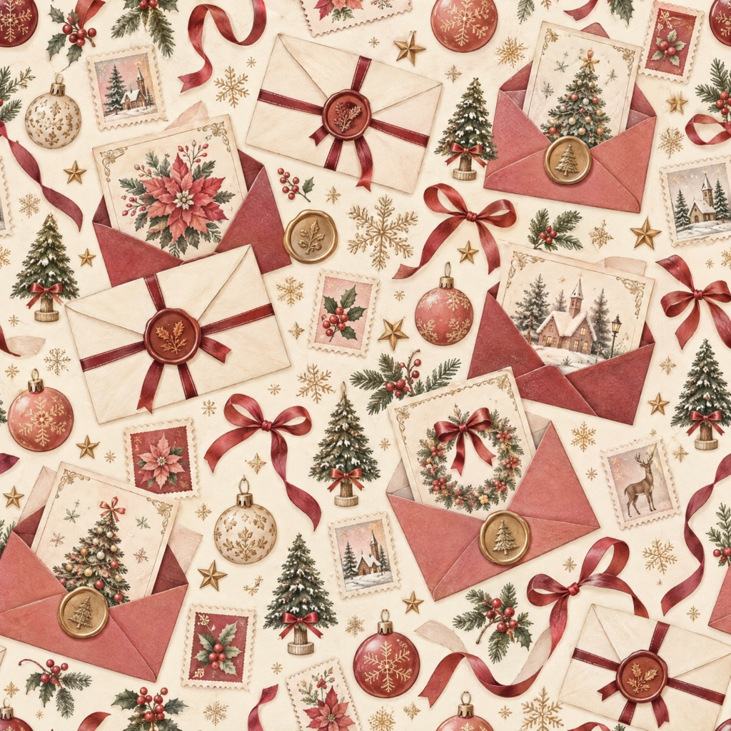 【商用利用OK】クリスマスカード デジタルペーパー5色セット / 2000×2000px PNG