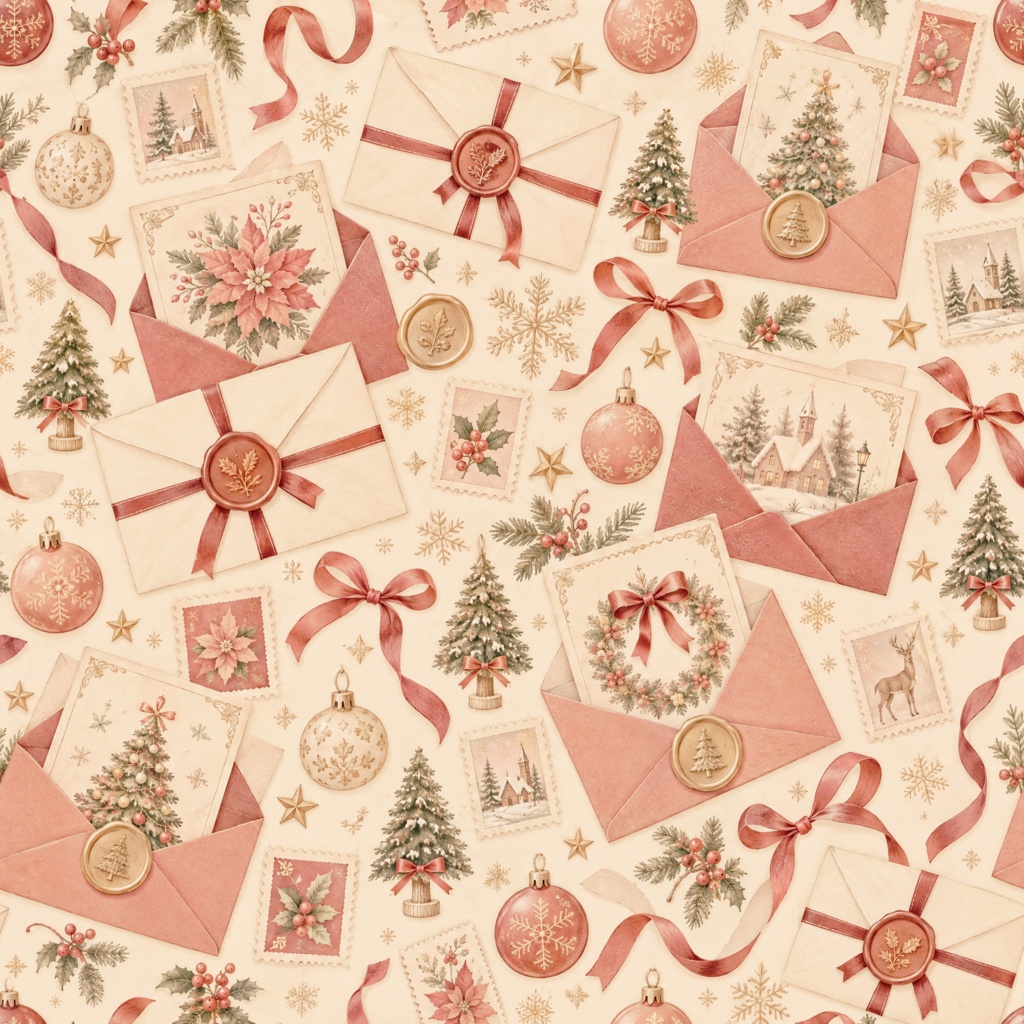 【商用利用OK】クリスマスカード デジタルペーパー5色セット / 2000×2000px PNG