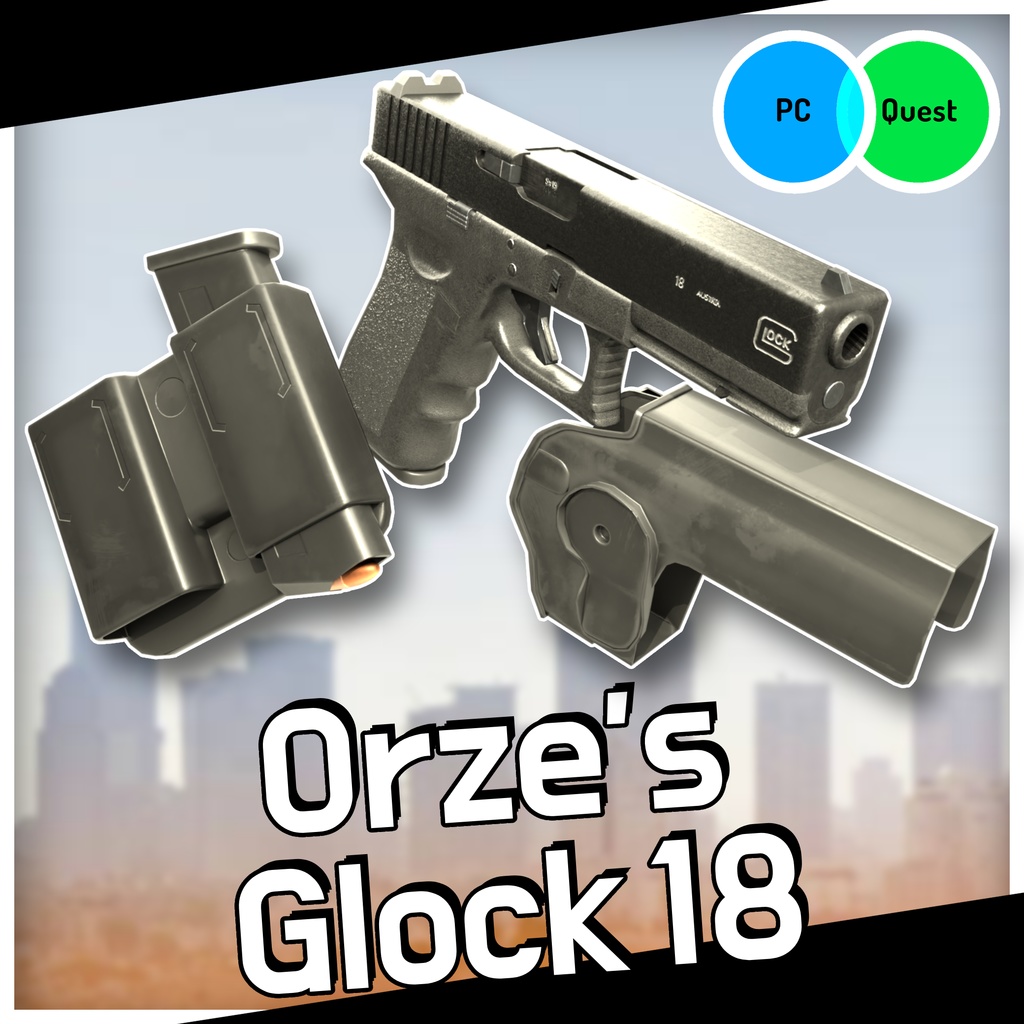 Orze's Glock 18 v1.2 (VRChat SDK 3.0) Quest support!