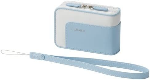 ★パナソニック デジタルカメラケース LUMIX 水色×ホワイト 