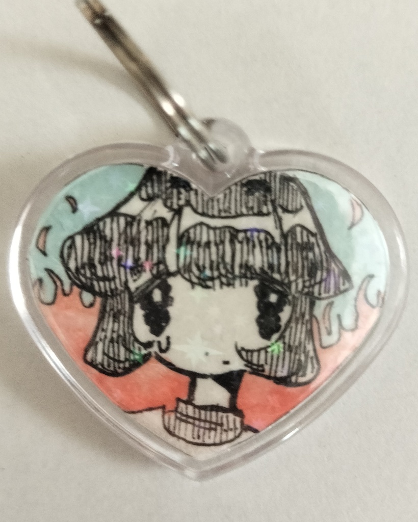 片面デザイン原画キーホルダー