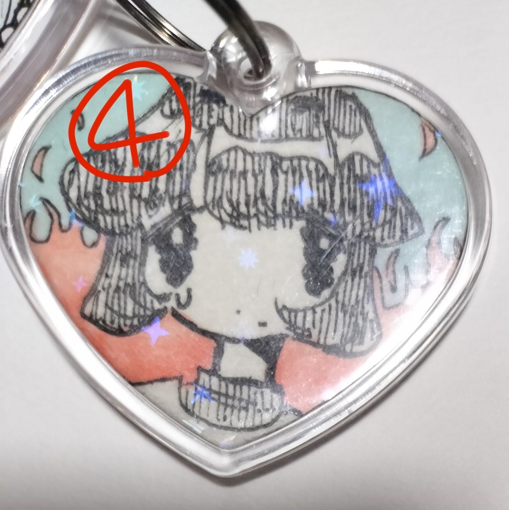 片面デザイン原画キーホルダー