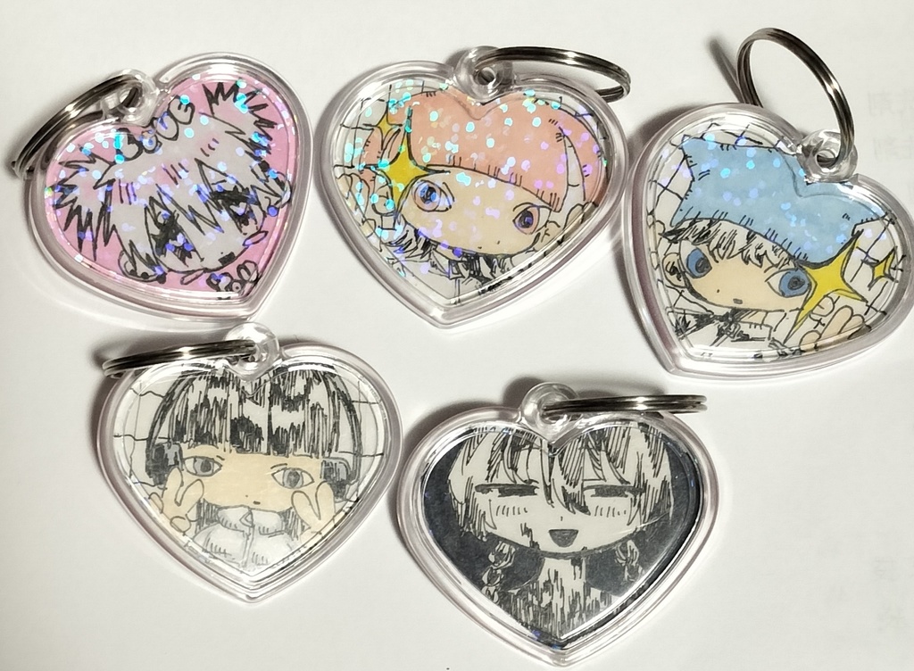 片面デザイン原画キーホルダー