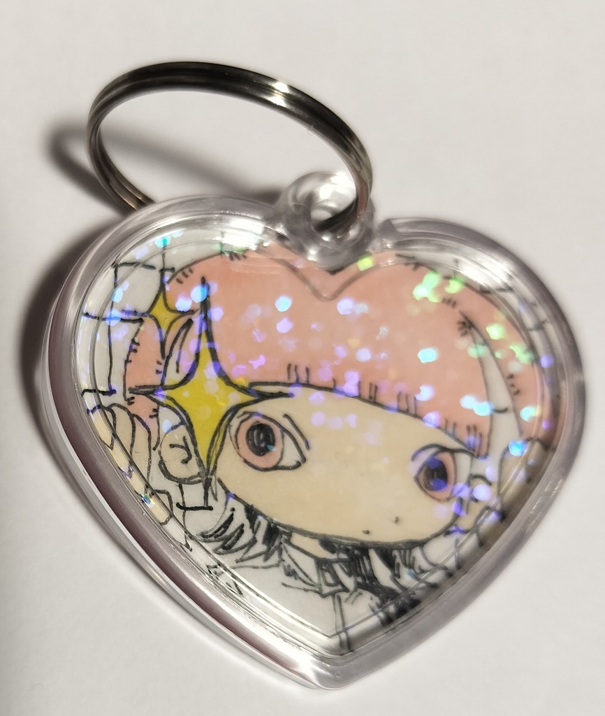 片面デザイン原画キーホルダー