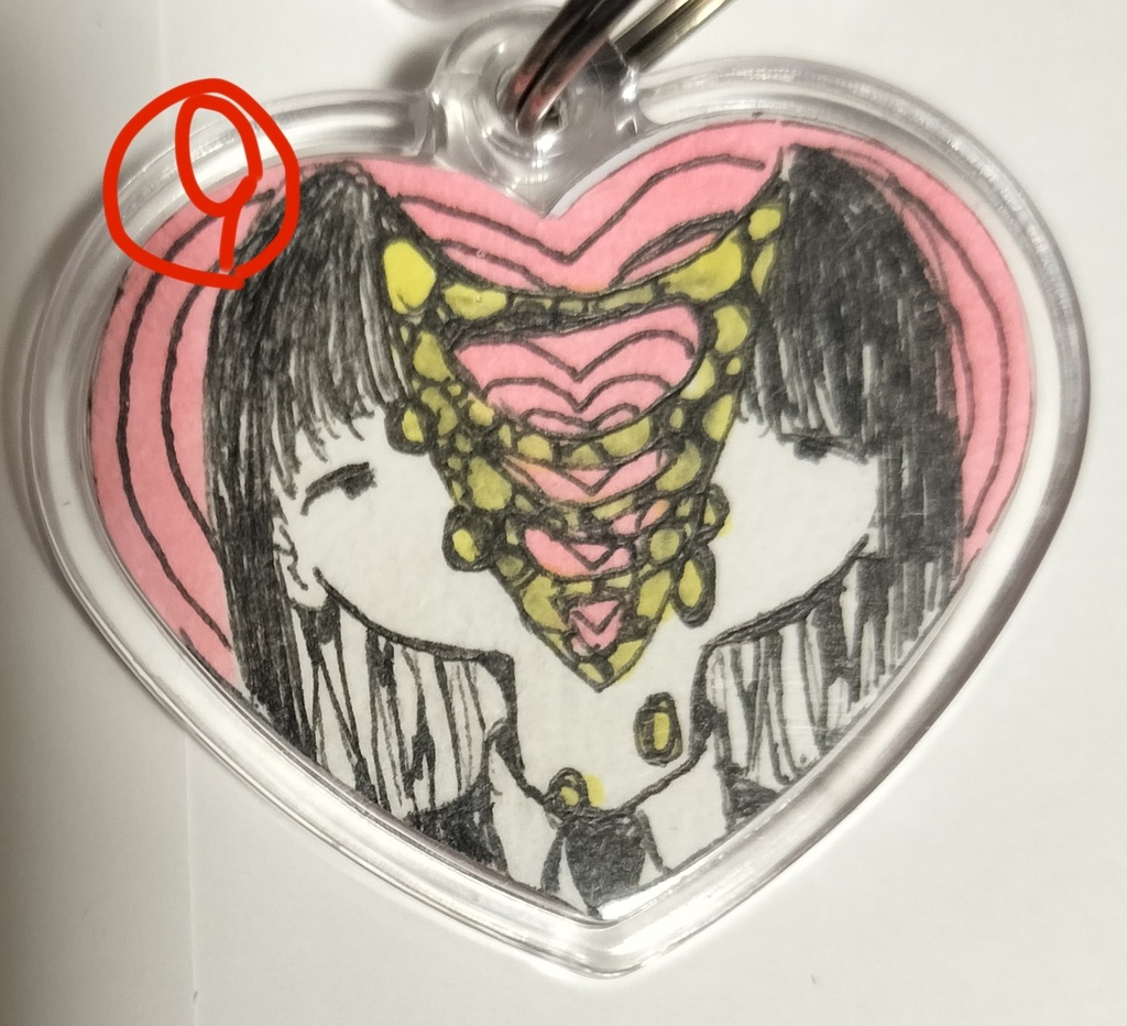 片面デザイン原画キーホルダー