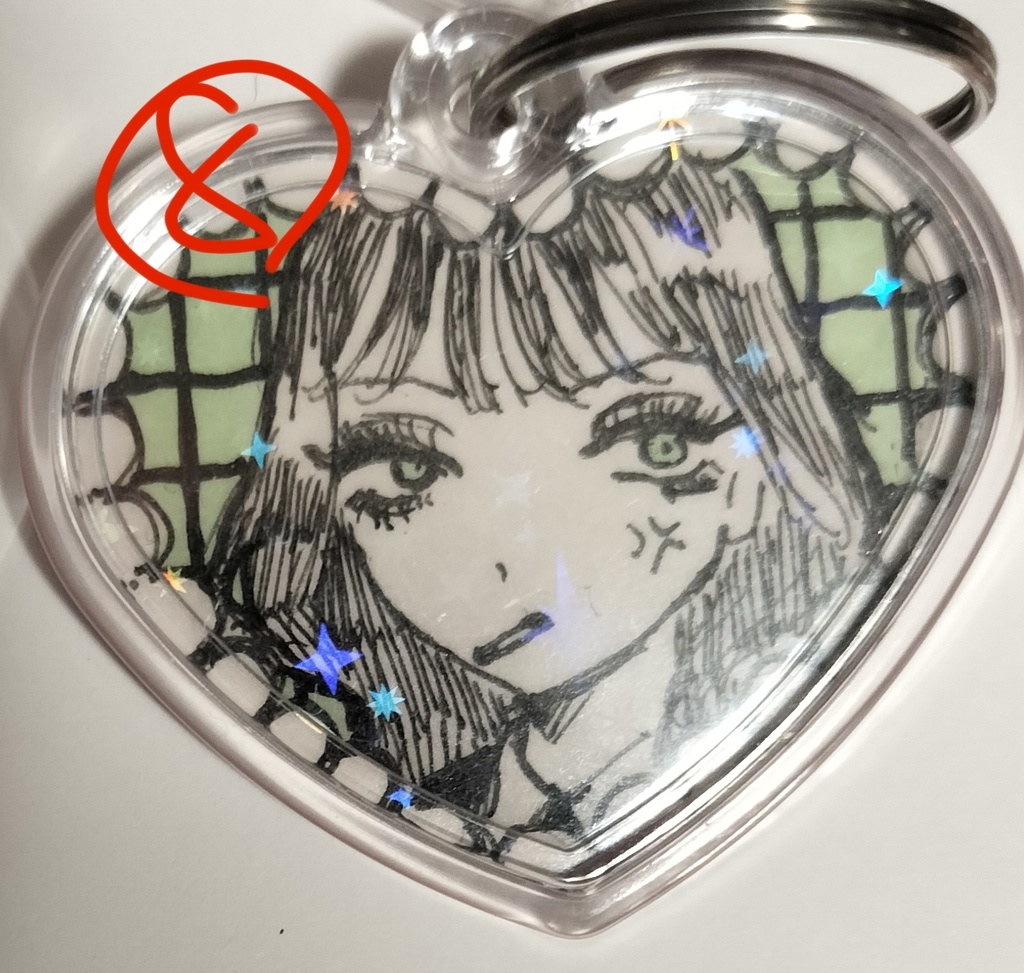 片面デザイン原画キーホルダー
