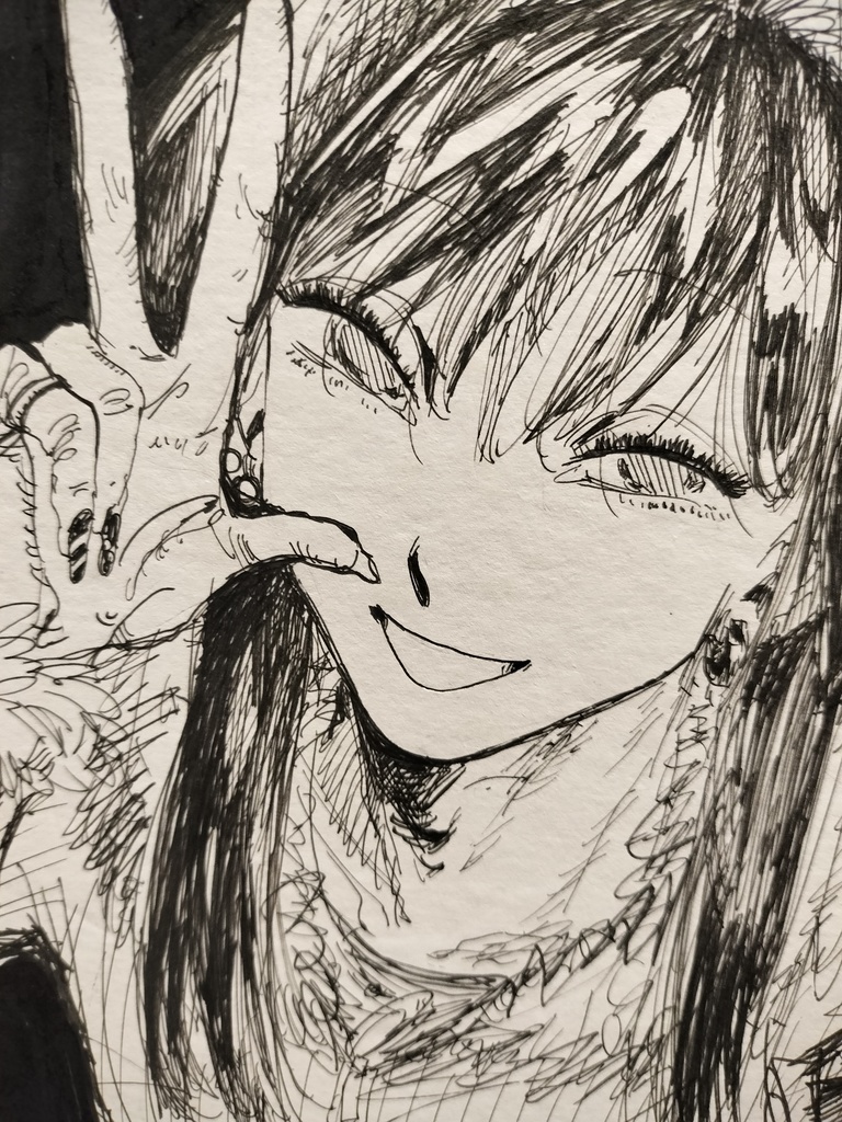 小色紙　原画イラスト