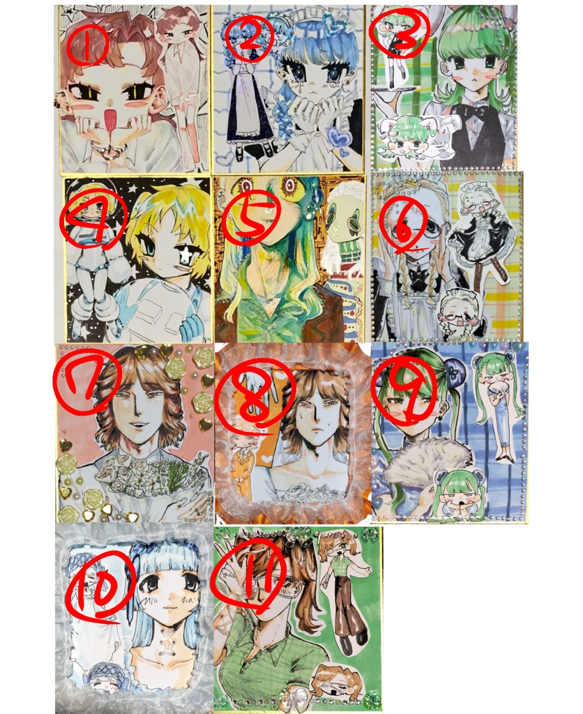 原画ミニ色紙 2000円