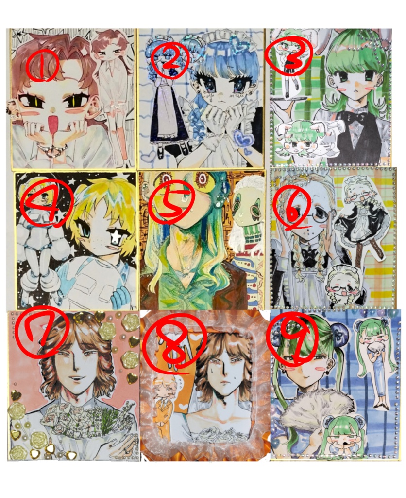 原画ミニ色紙 2000円