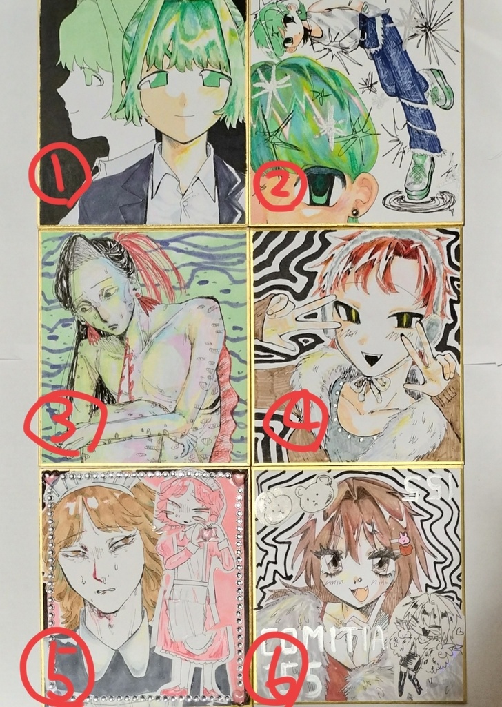 原画ミニ色紙 1500円