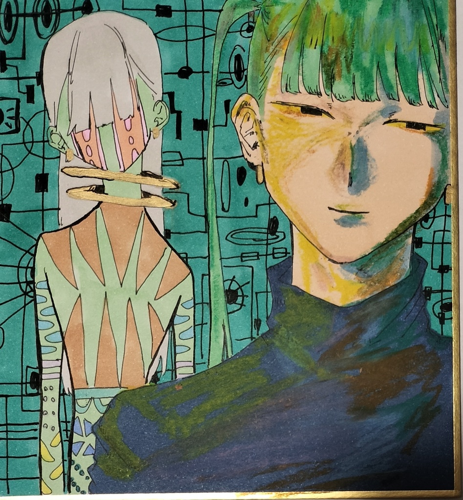 ミニ原画色紙 1500円 2