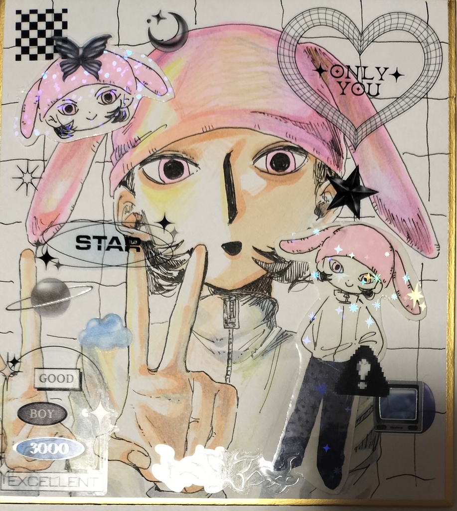 ミニ原画色紙 1500円 2