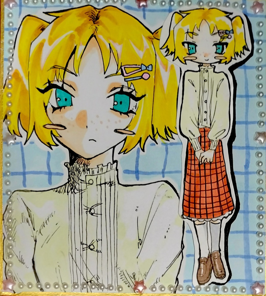 ミニ原画色紙 1500円