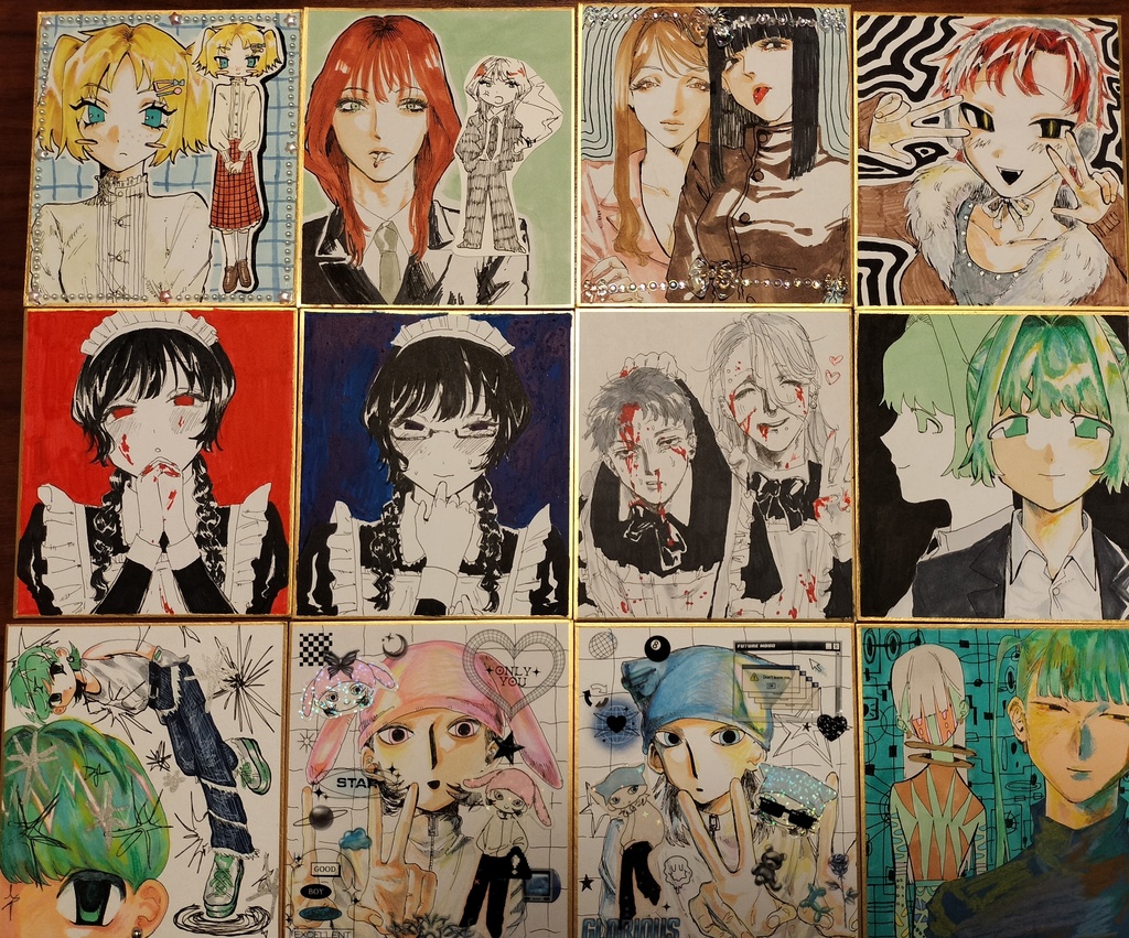 ミニ原画色紙 1500円