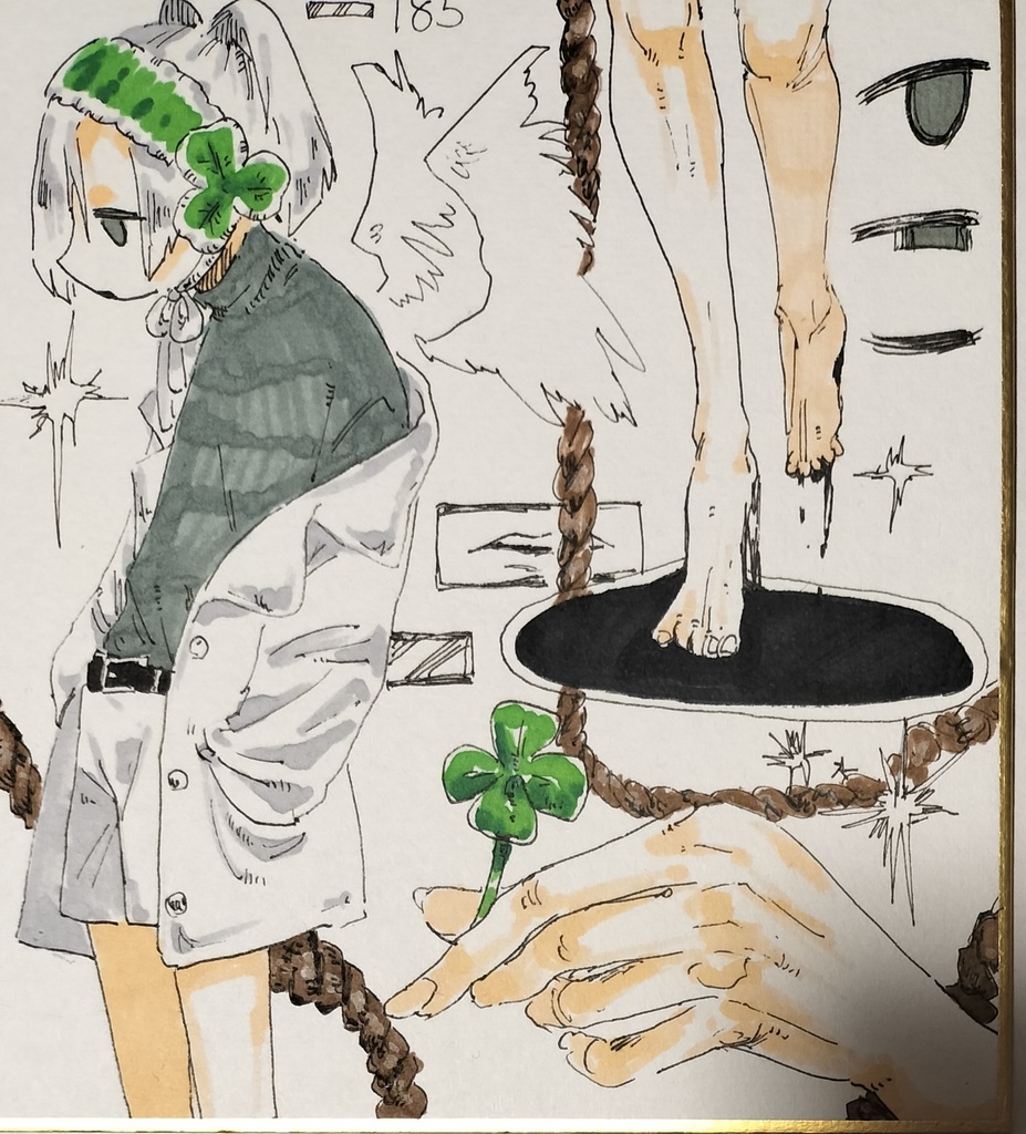 ミニ原画色紙 1500円 2