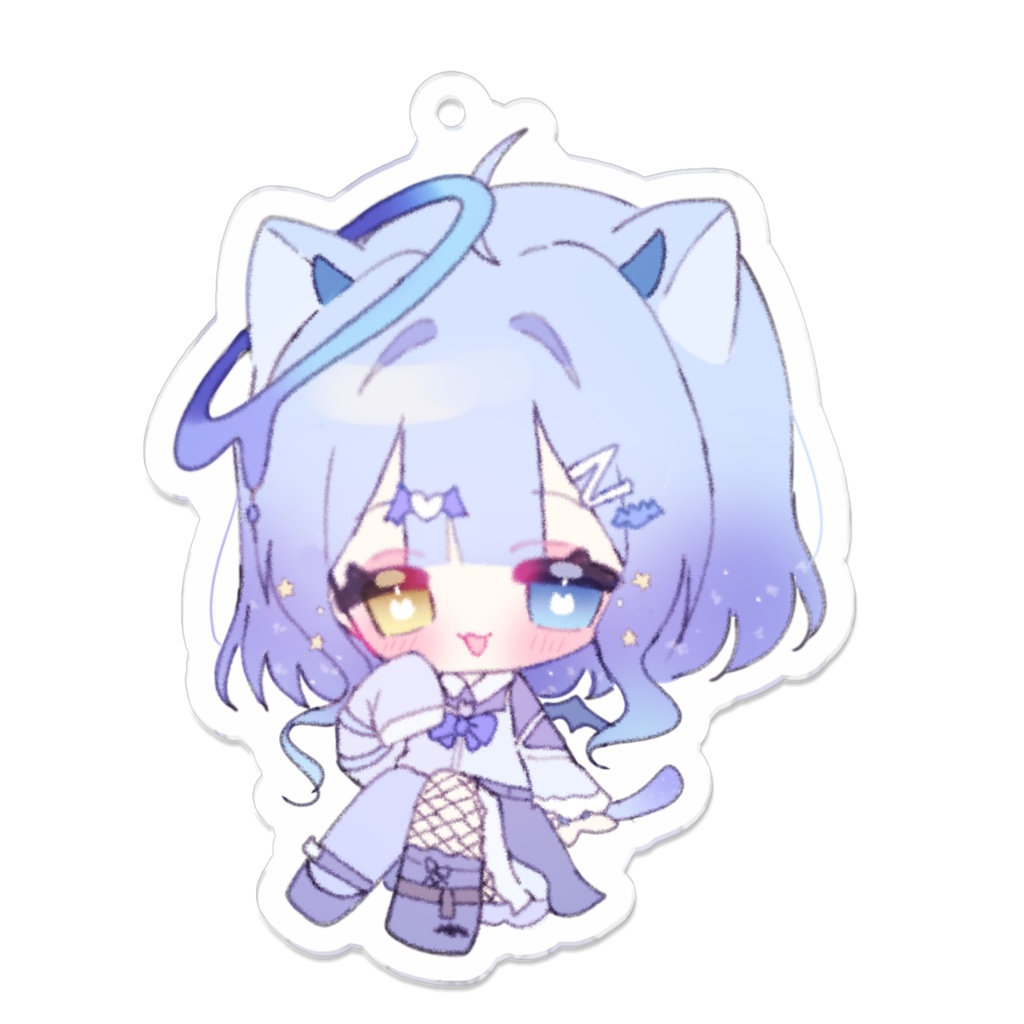 猫魔のアクリルキーホルダー🐾😈💤