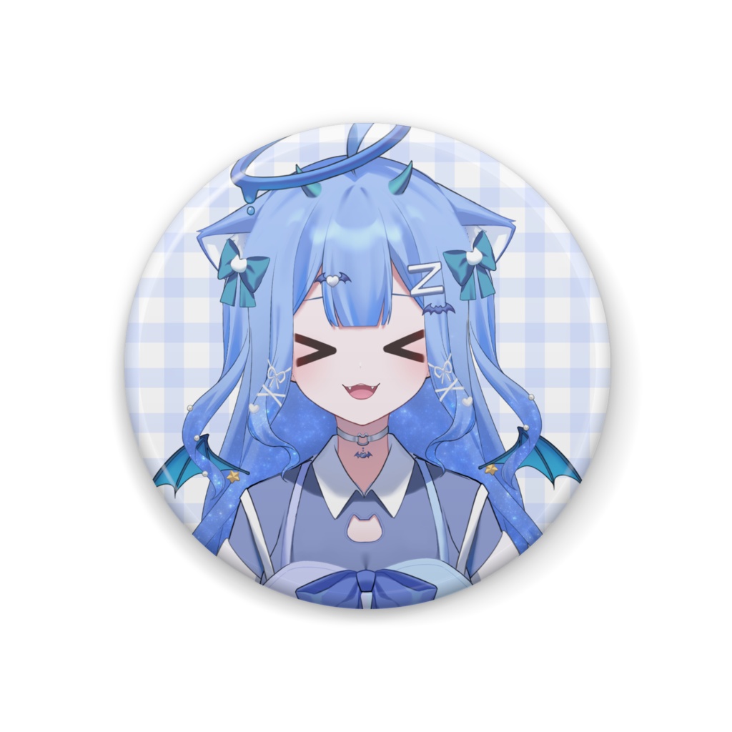 猫魔のハーフツイン缶バッチ🐾😈💤