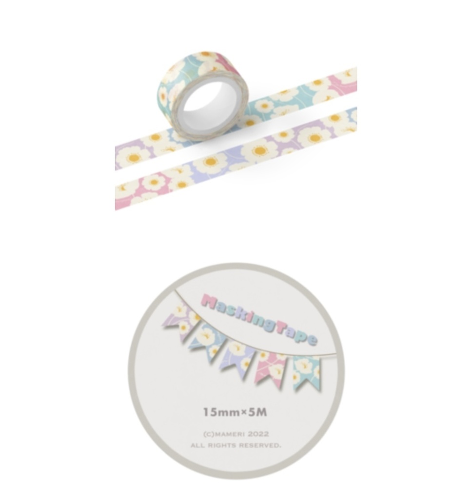 レトロフラワー5色