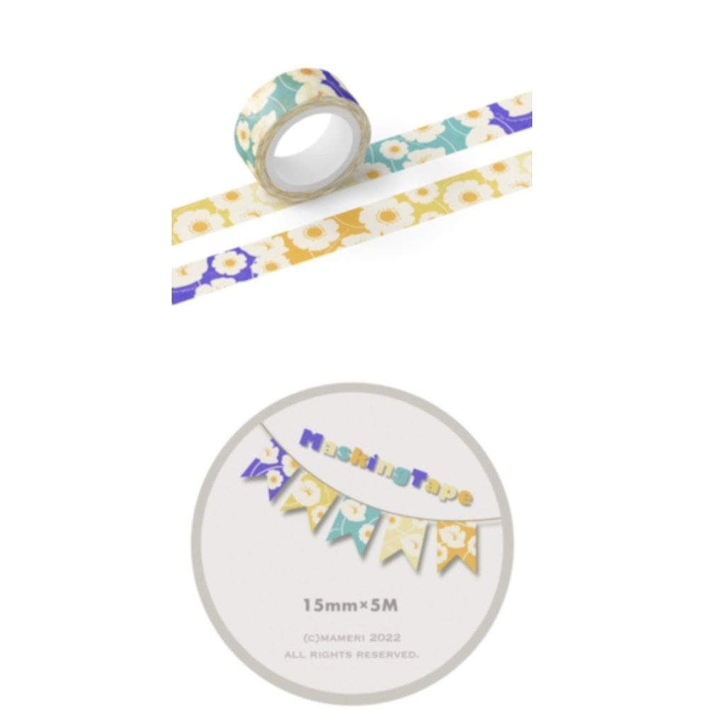 レトロフラワー5色