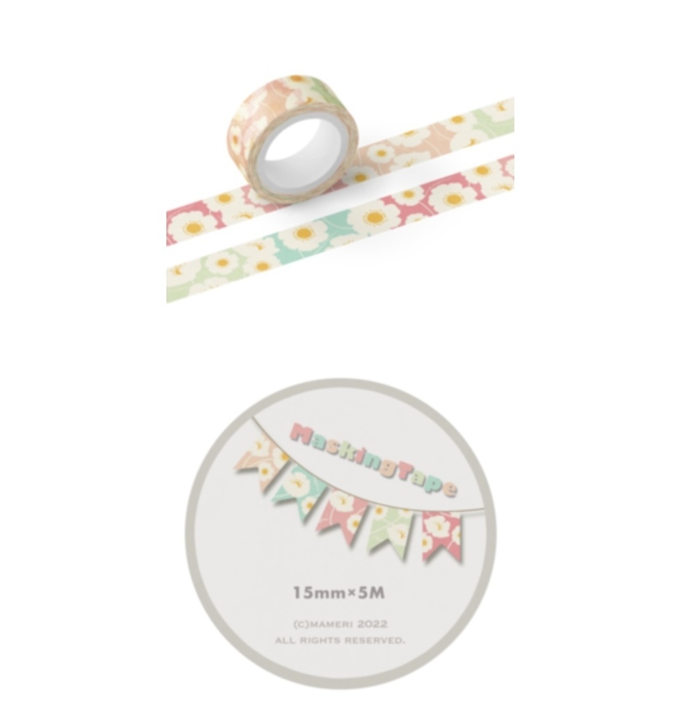 レトロフラワー5色