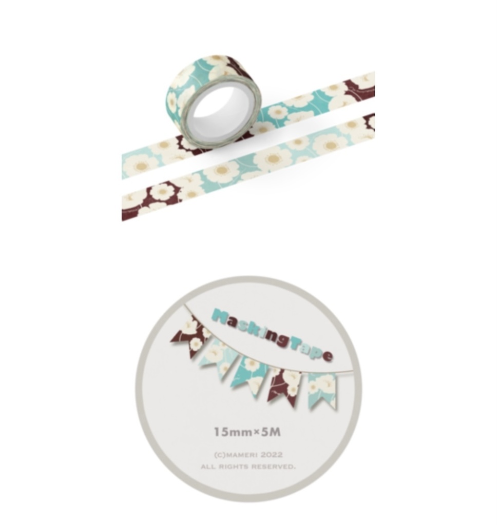 レトロフラワー5色