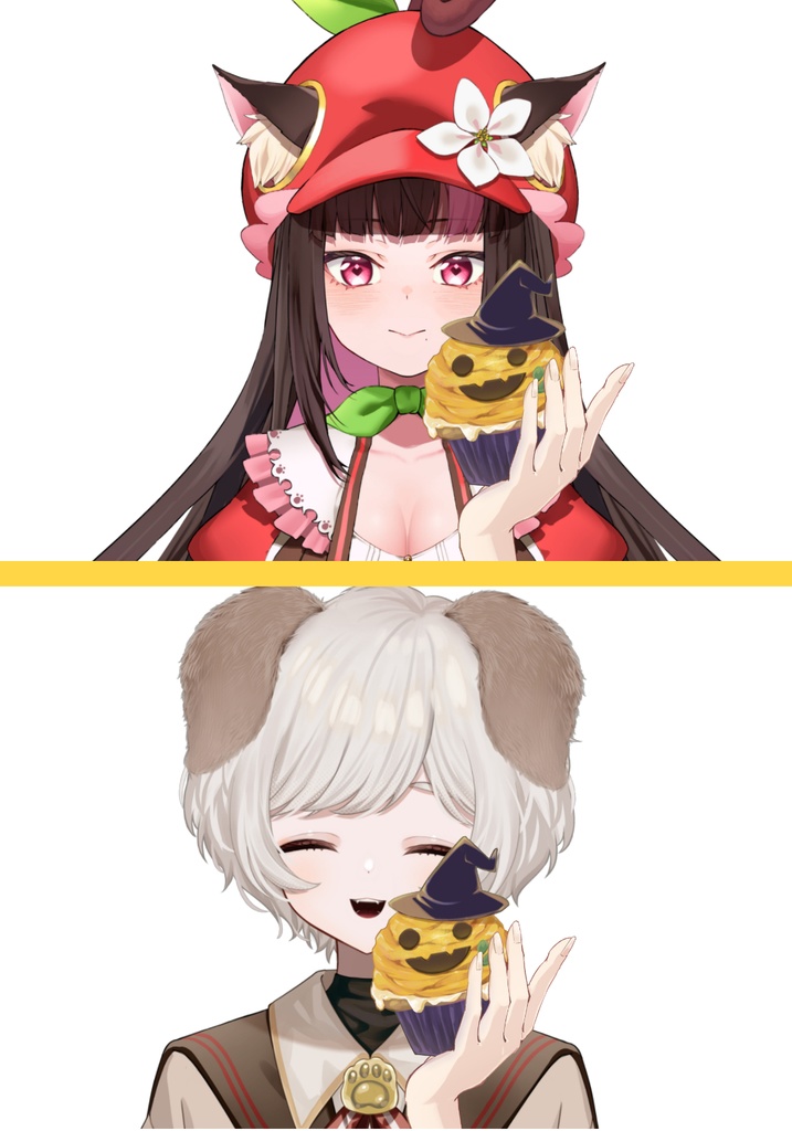 ハロウィンカボチャのカップケーキハンド【高画質・商用利用権】