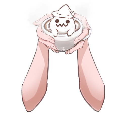 立体おばけカプチーノ【高画質・商用利用権】