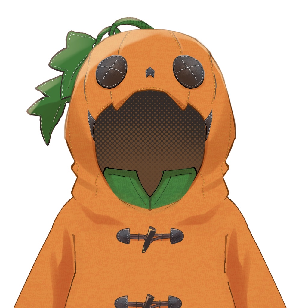 かぼちゃポンチョ🎃【高画質・商用利用権】