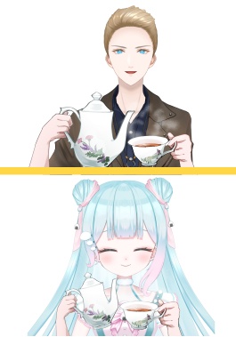 ティーカップ&ポット【高画質、商用利用権】