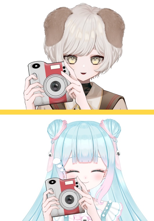 チェキカメラハンド【高画質、商用利用権】