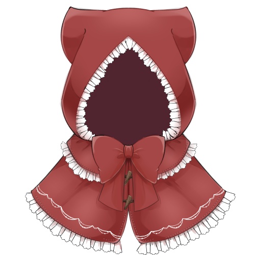 耳付き赤ずきん【高画質、商用利用権】