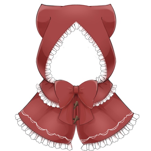 耳付き赤ずきん【高画質、商用利用権】