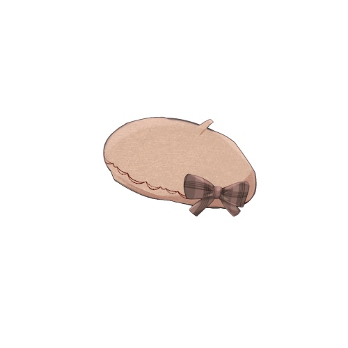 リボン付きベレー帽【高画質、商用利用権】