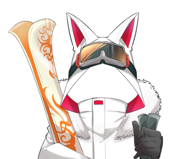 耳付きスキーウェア【高画質、商用利用権】