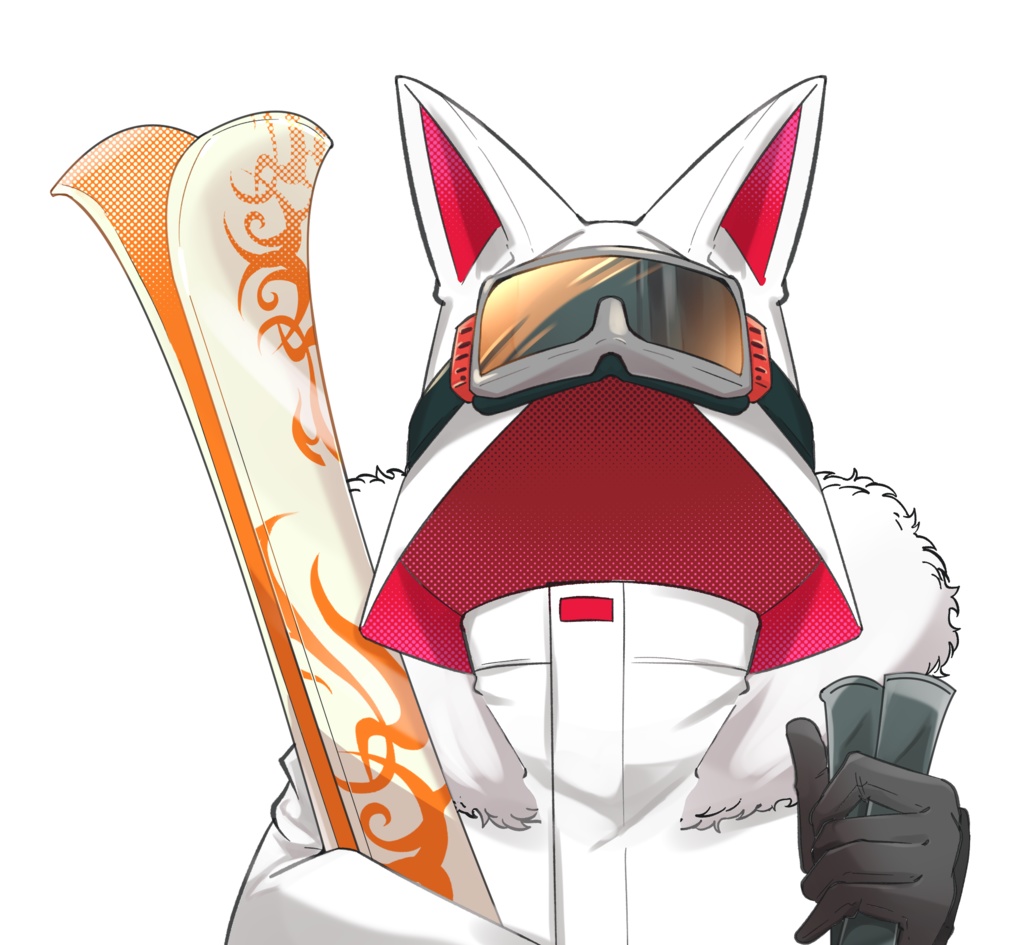 耳付きスキーウェア【高画質、商用利用権】