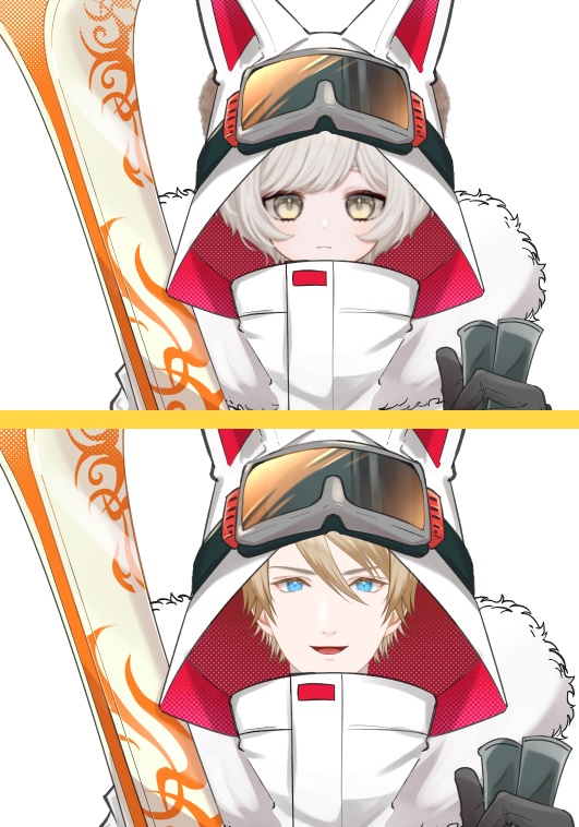 耳付きスキーウェア【高画質、商用利用権】