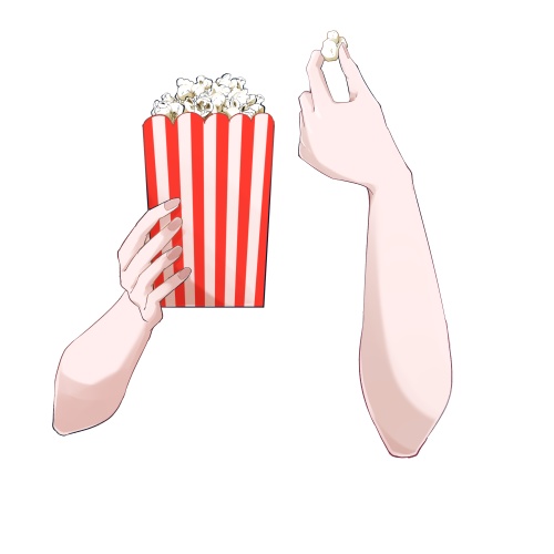 ポップコーンハンド【高画質、商用利用権】