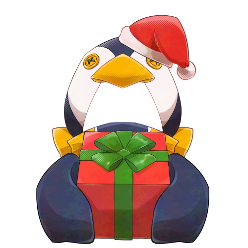 ペンギンサンタ【高画質、商用利用権】