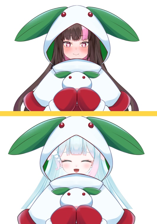 雪うさぎフード【高画質、商用利用権】