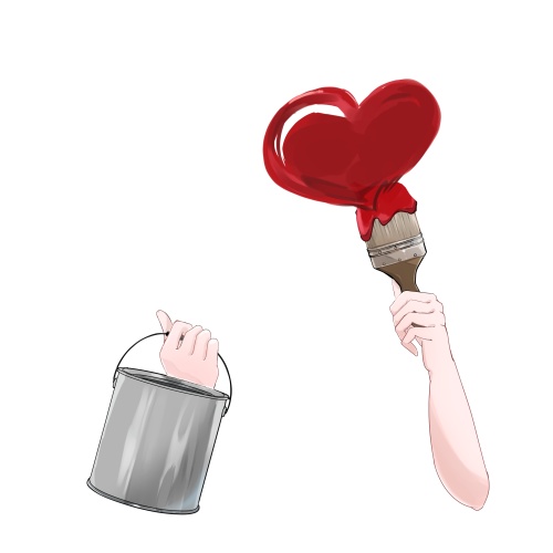 ハートペイント【高画質、商用利用権】